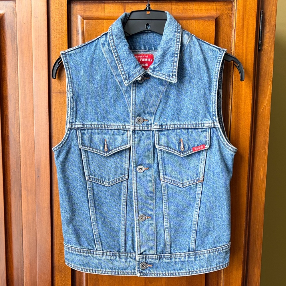 Ladies Distressed Benetton Denim Vest